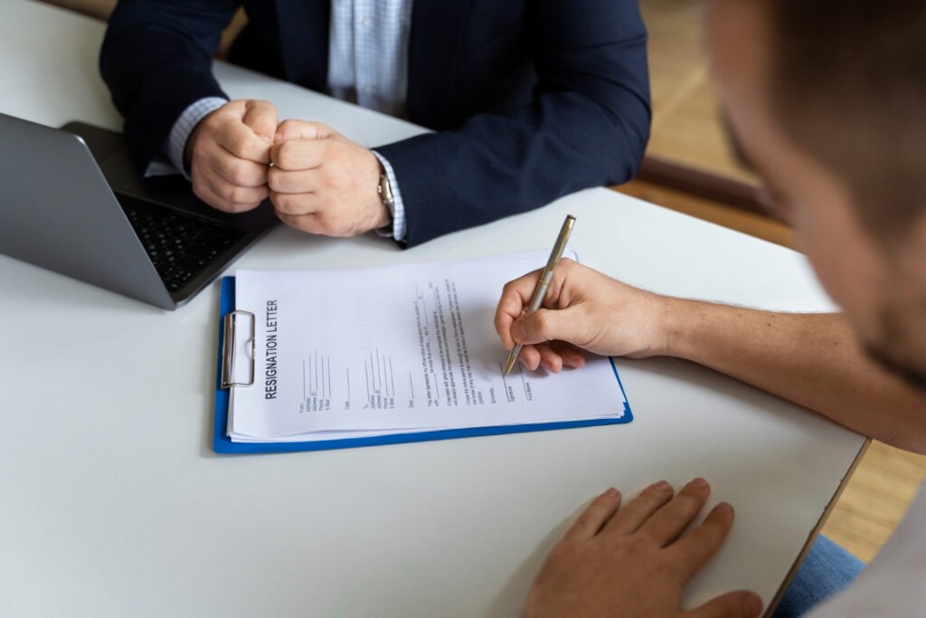 People signing contract 1